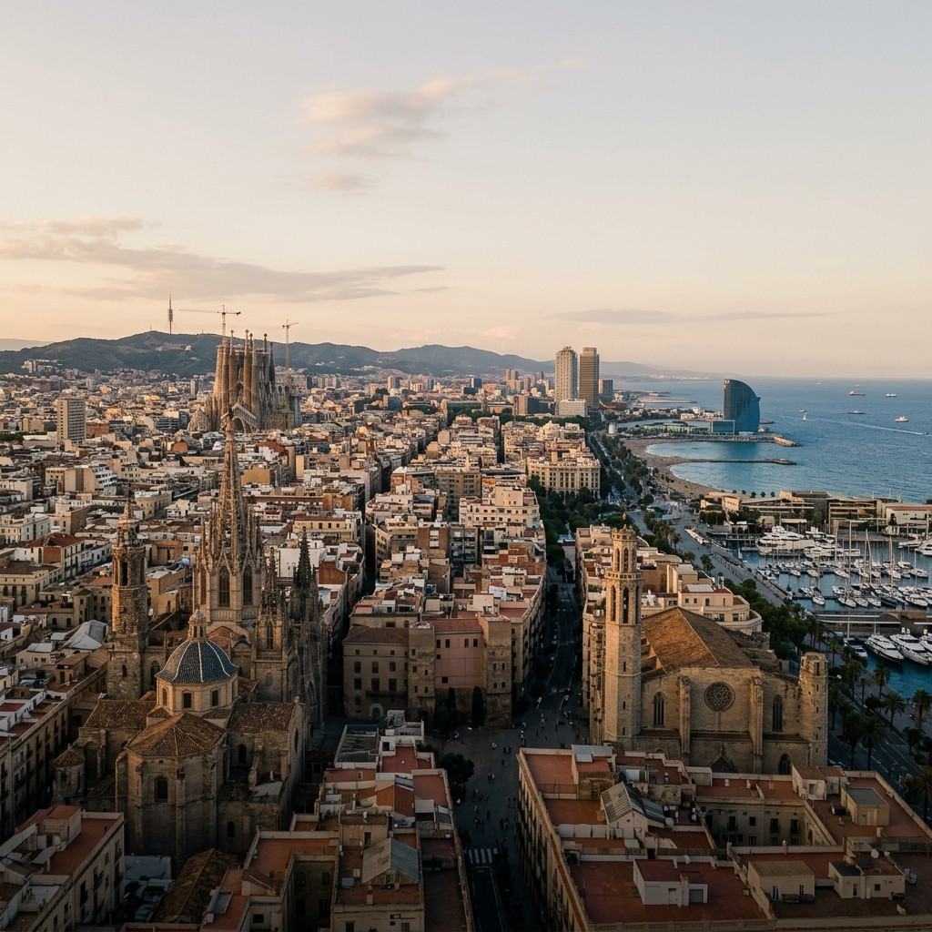 Barcelona cityscape panorama