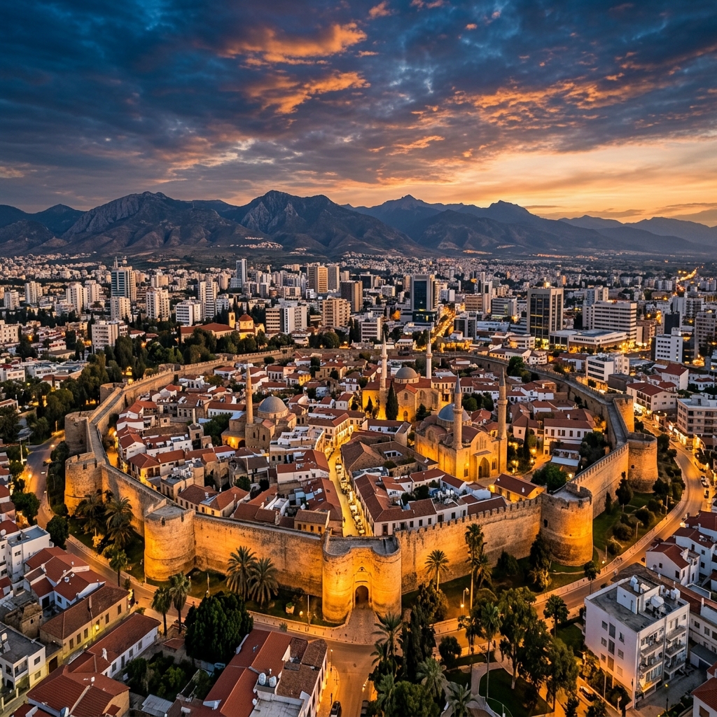 Nicosia, Cyprus cityscape panorama