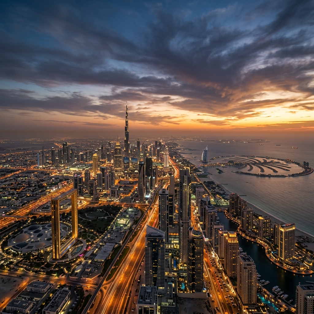 Dubai city skyline panorama