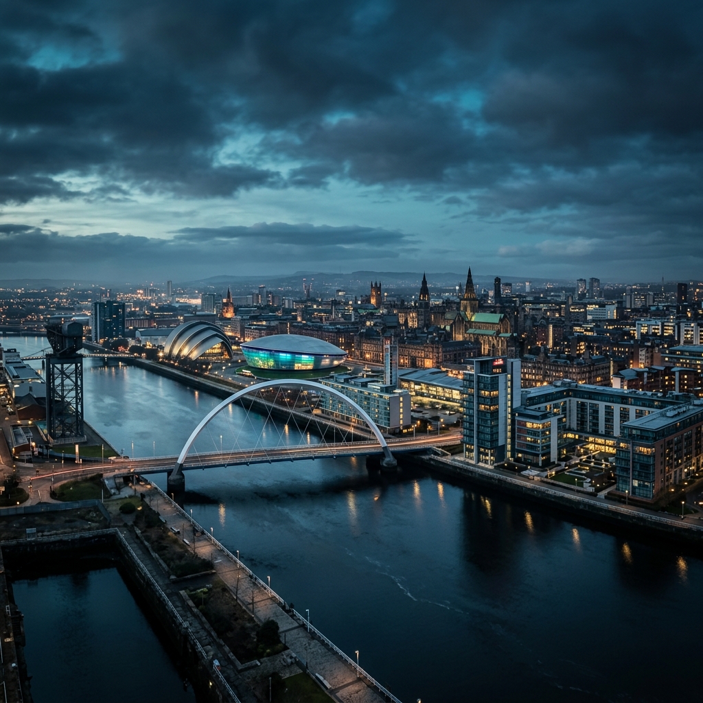 Glasgow skyline panorama