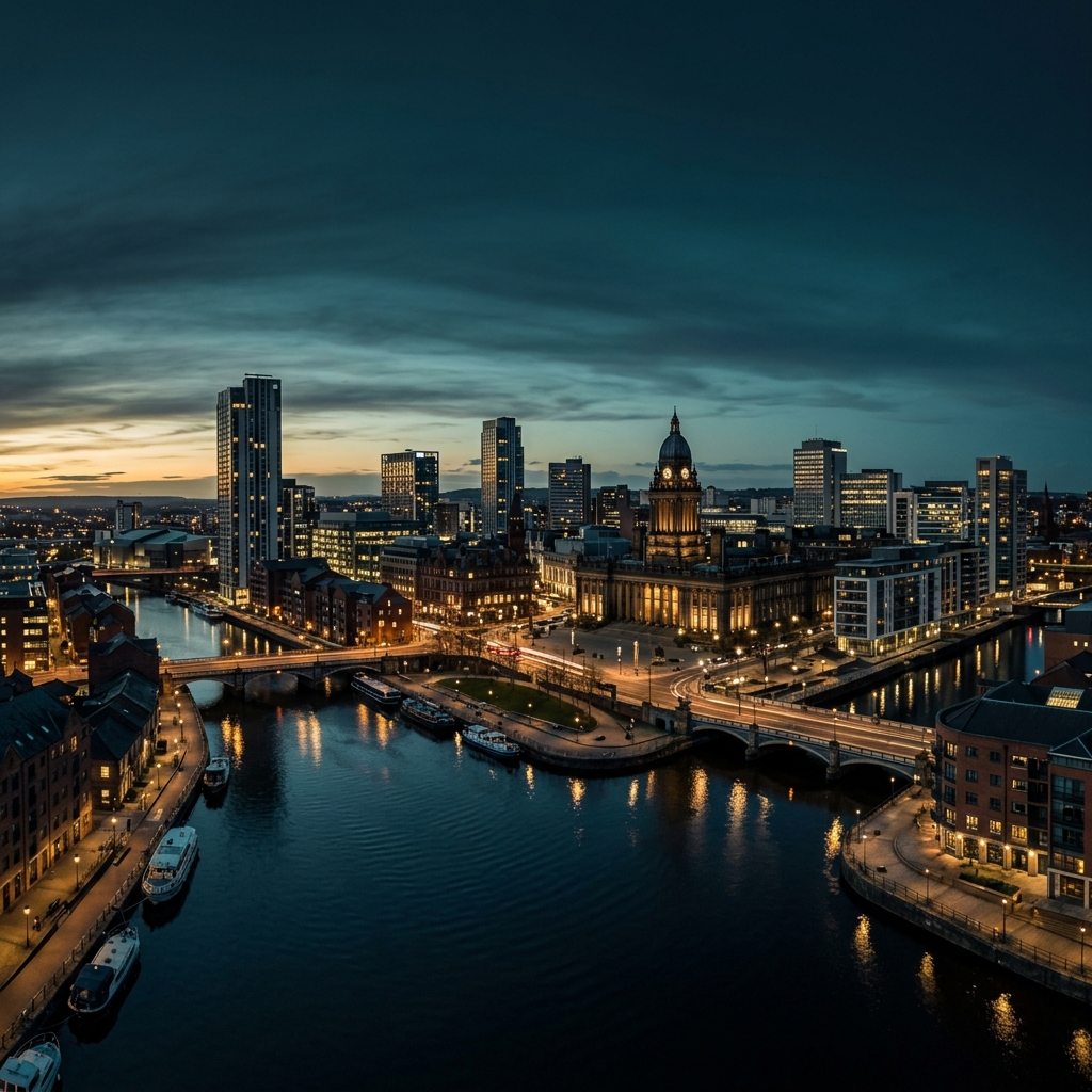 Leeds skyline panorama