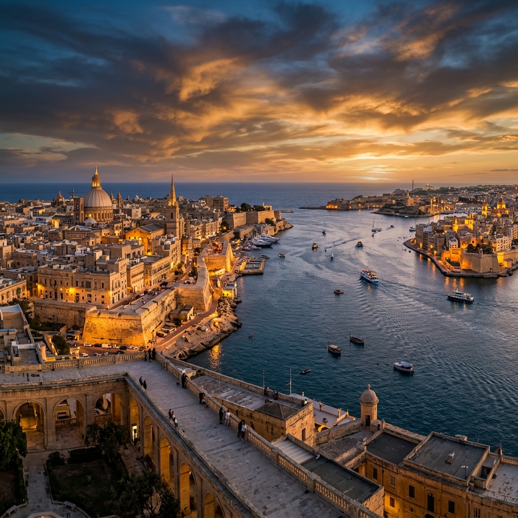 Valletta, Malta harbour panorama