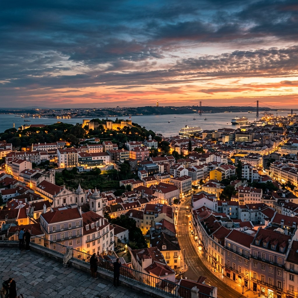 Lisbon, Portugal cityscape panorama