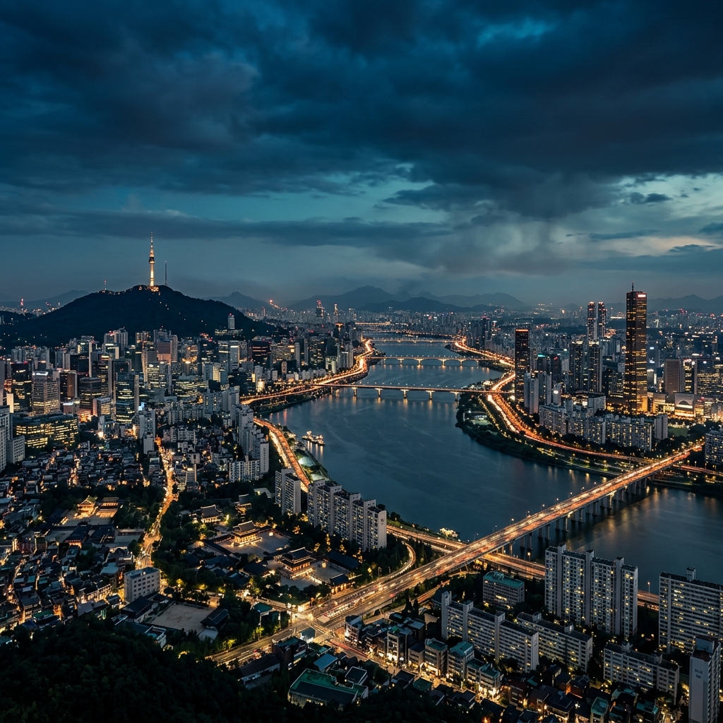 Seoul skyline panorama