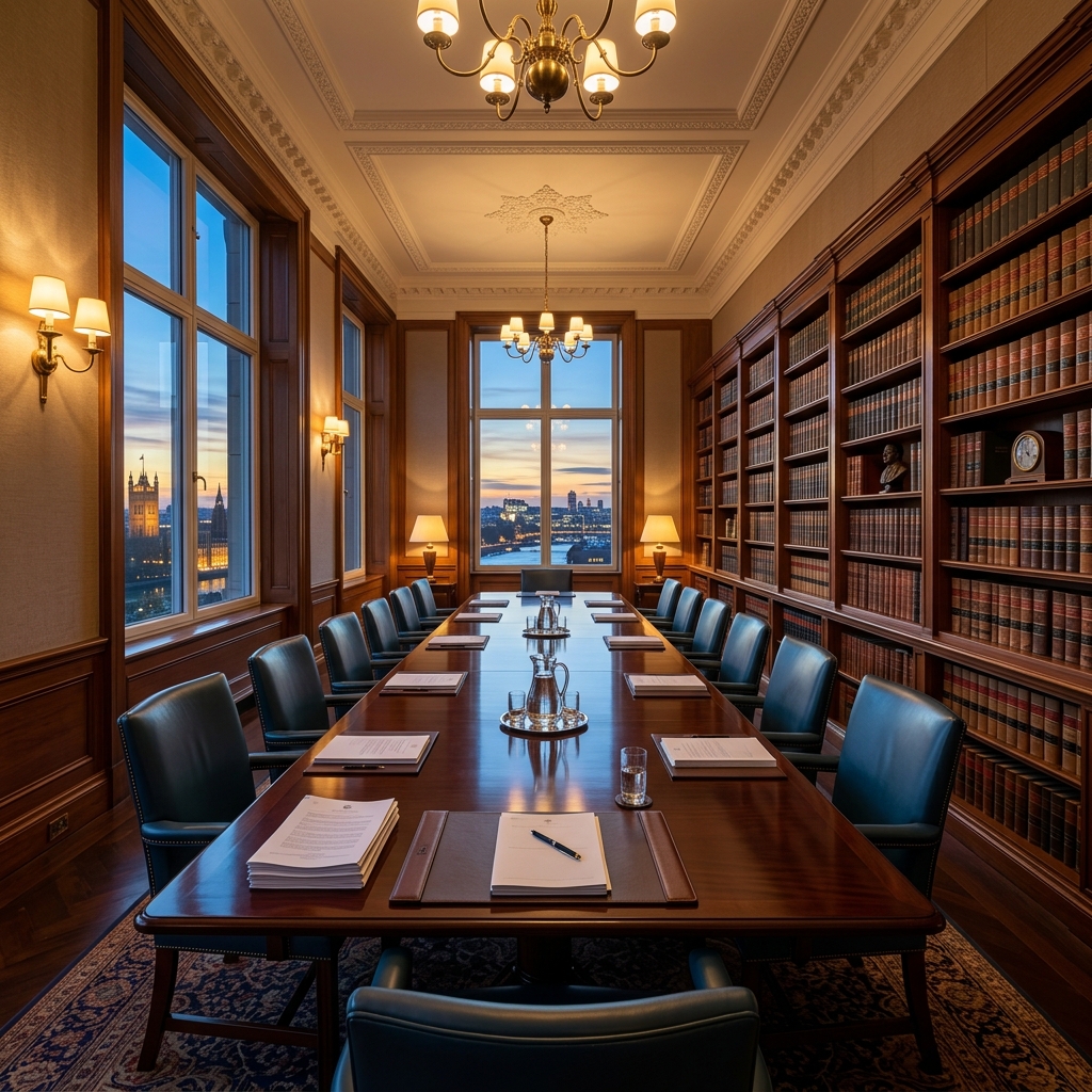 Professional legal consultation setting