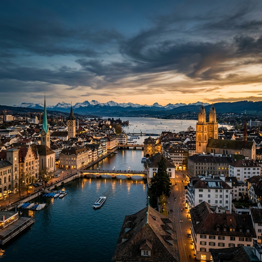 Zurich, Switzerland cityscape panorama